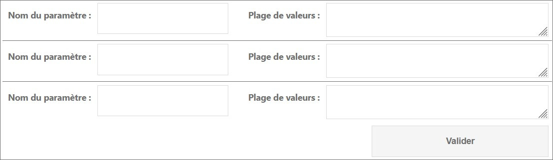 Capture de l'écran questionnaire-pro qui permet de définir les paramètres de tracking d'URL