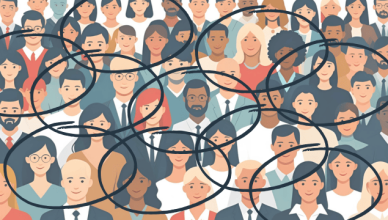 Ensemble de répondants en sous-groupes illustrant la notion de sous-échantillons