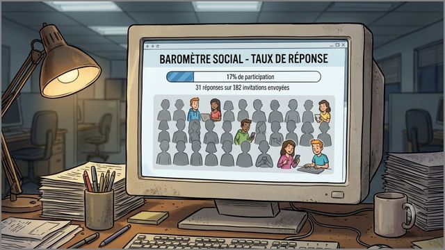 Illustration d'un faible taux de participation à une enquête de type baromètre social